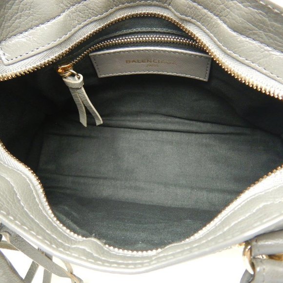 Balenciaga Mini City Bag Shoulder Bag Leather Gray - Picture 8 of 9